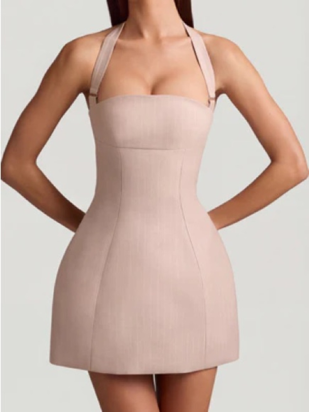 Oh Polly Evening Strap Top in mushroom